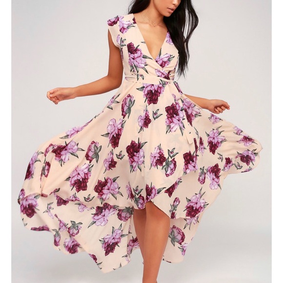 Lulus Dresses & Skirts - French Countryside Blush Hi Low floral Dress